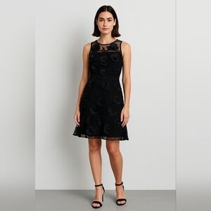 CCO Boston Proper 3D Rosette Sleeveless Ruffle Flounce Dress